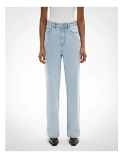 Pocket Detail Jeans in Light Vintage Wash