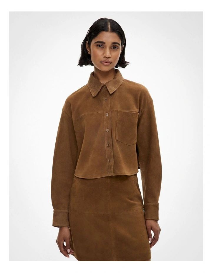 Suede Shirt in Rust image 1
