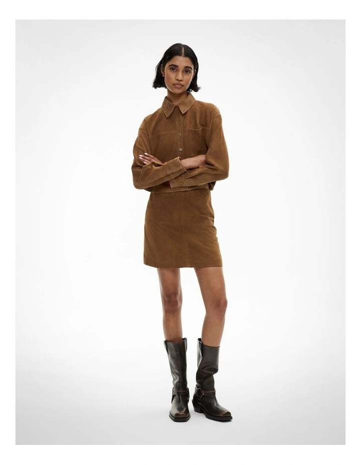 Suede Shirt in Rust image 2
