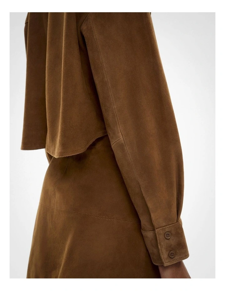 Suede Shirt in Rust image 4