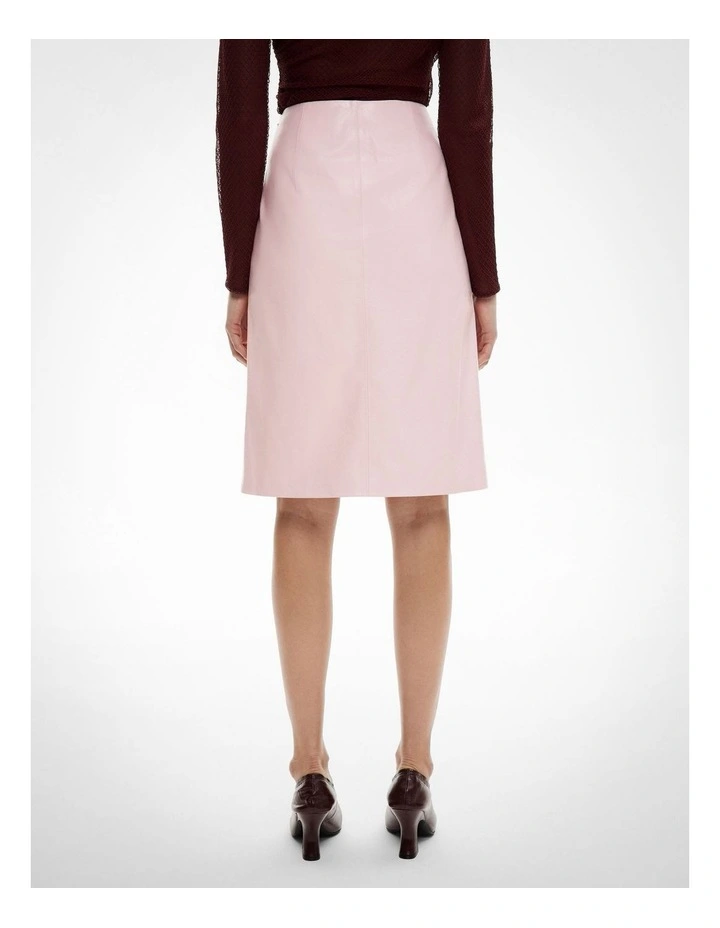 Front Split Midi Skirt in Pink image 4