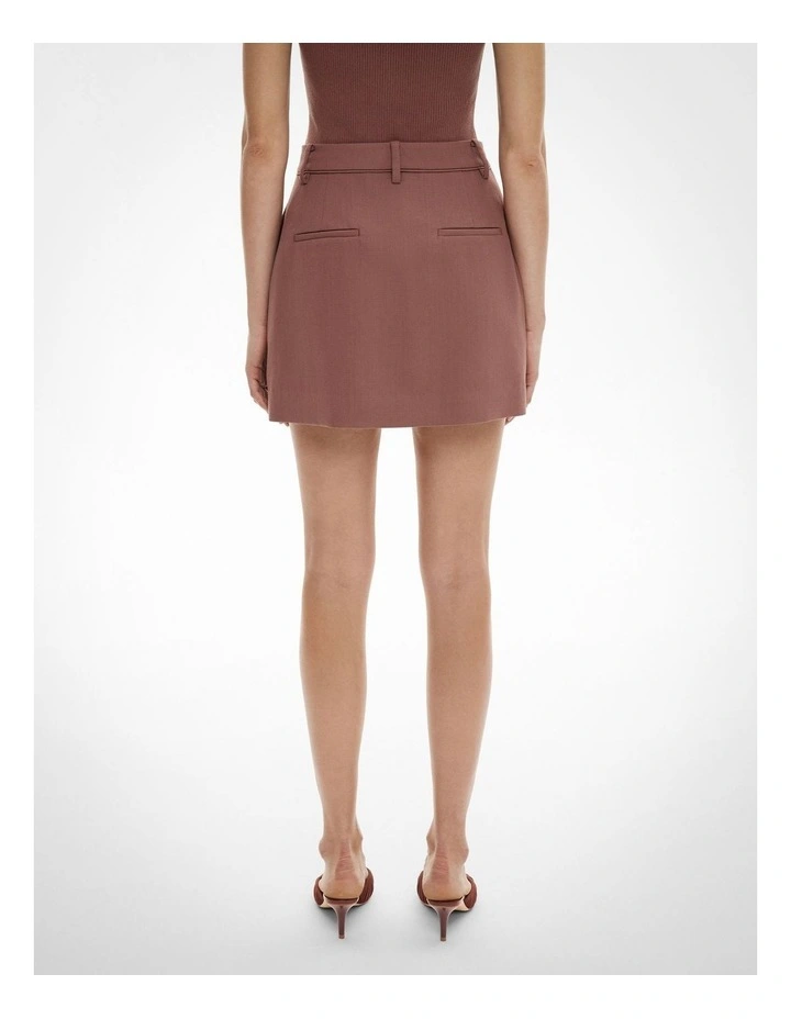 Piped Detail Mini Skirt in Maple Rose image 5