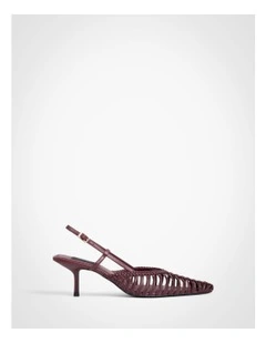 Cora Weave Heels in Bordeaux