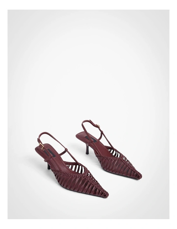 Cora Weave Heels in Bordeaux image 3