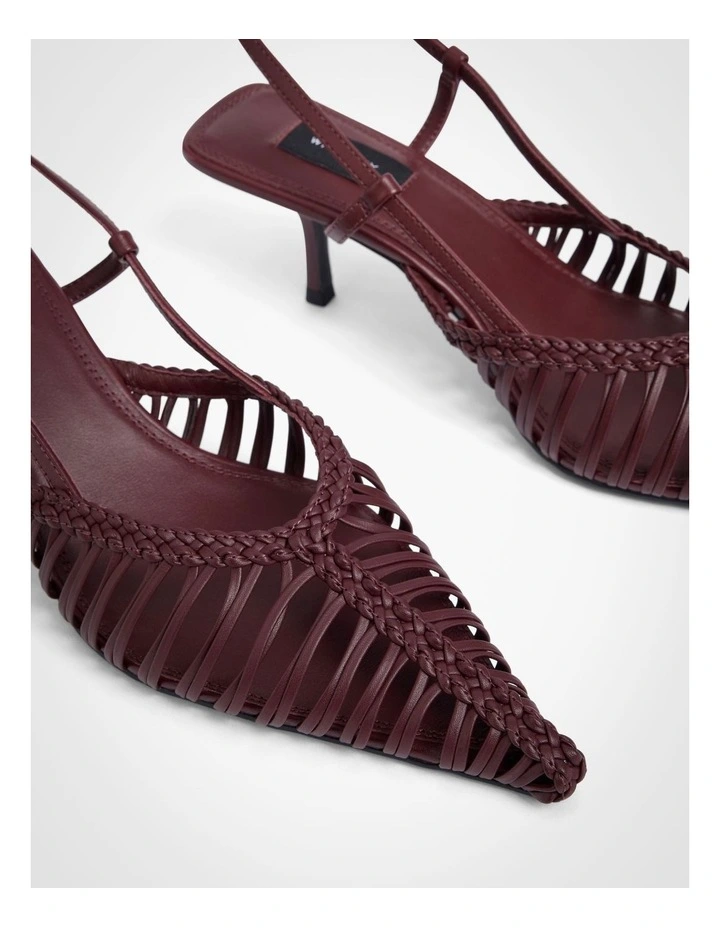 Cora Weave Heels in Bordeaux image 4