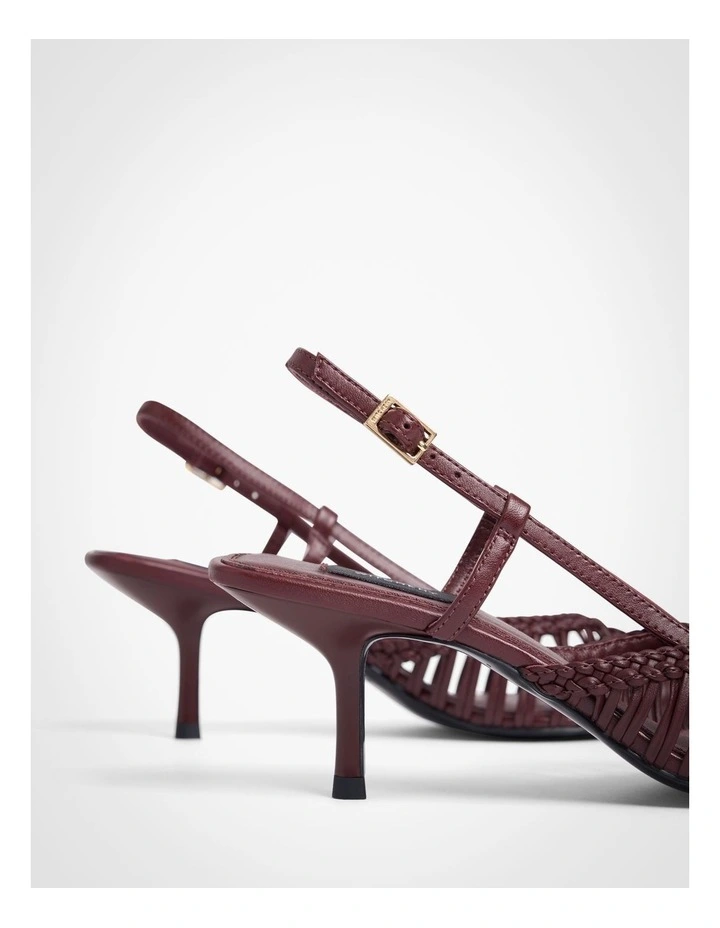 Cora Weave Heels in Bordeaux image 5