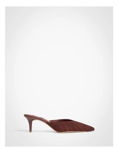 Rosie Kitten Mules in Brown