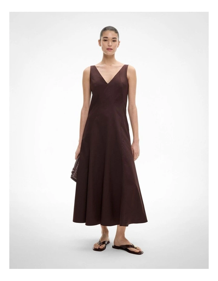 Seam Detail Dress in Espresso image 1