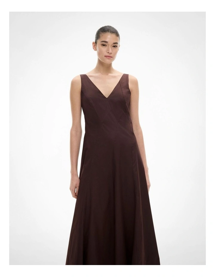Seam Detail Dress in Espresso image 2