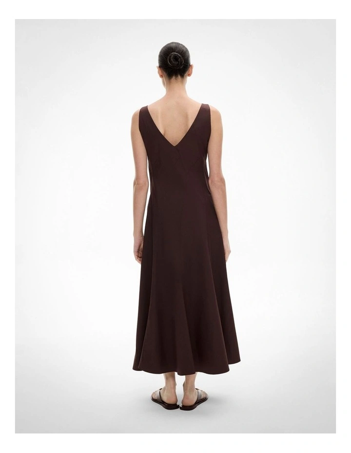Seam Detail Dress in Espresso image 4