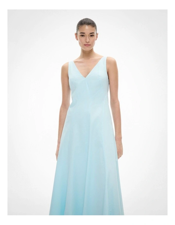 Seam Detail Dress in Aquamarine image 2