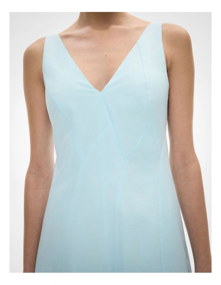Seam Detail Dress in Aquamarine image 3