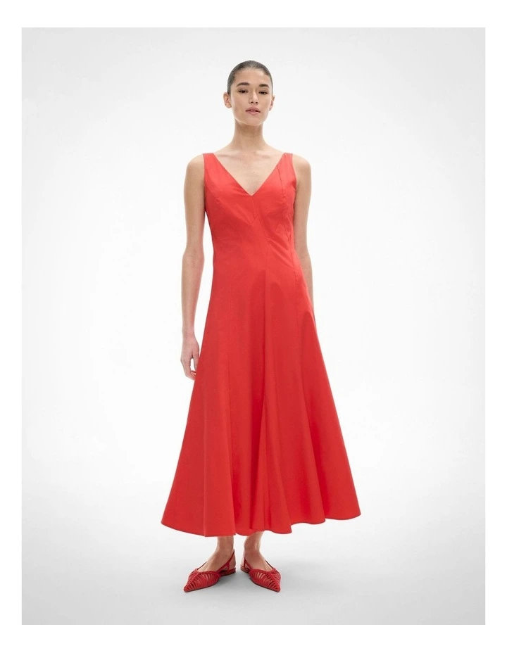 Seam Detail Dress in Flame image 1