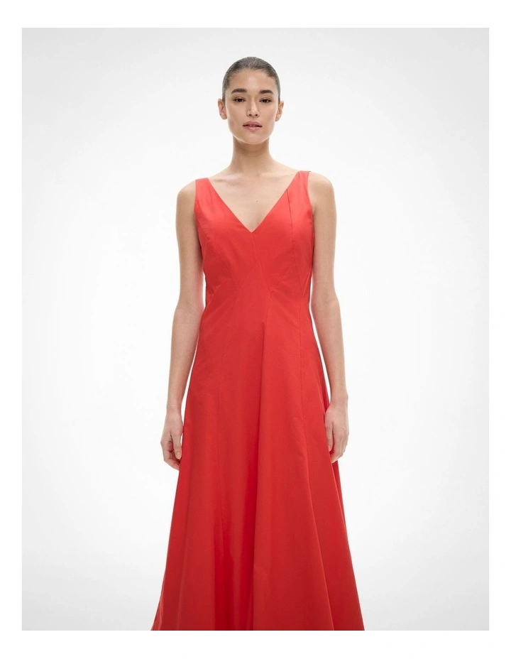 Seam Detail Dress in Flame image 2