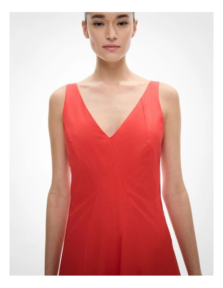 Seam Detail Dress in Flame image 3