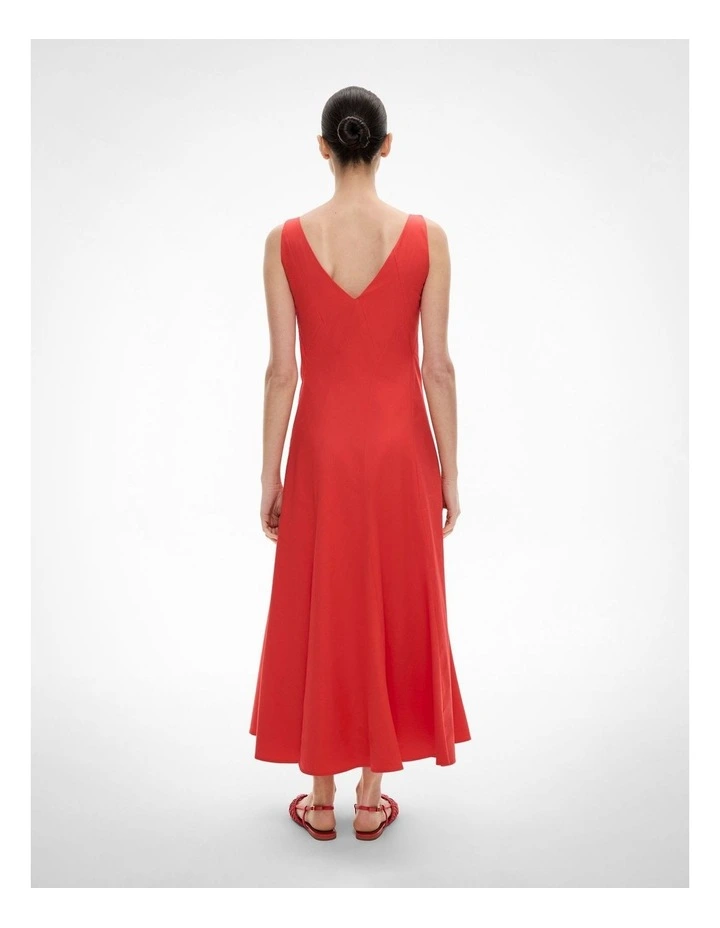 Seam Detail Dress in Flame image 4