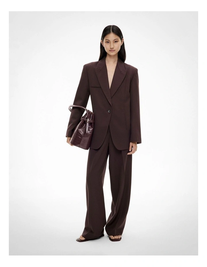 Piped Pocket Blazer in Espresso image 3