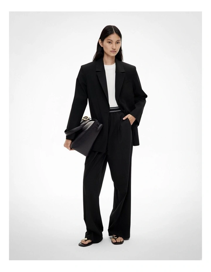 Cross Back Blazer in Black image 3