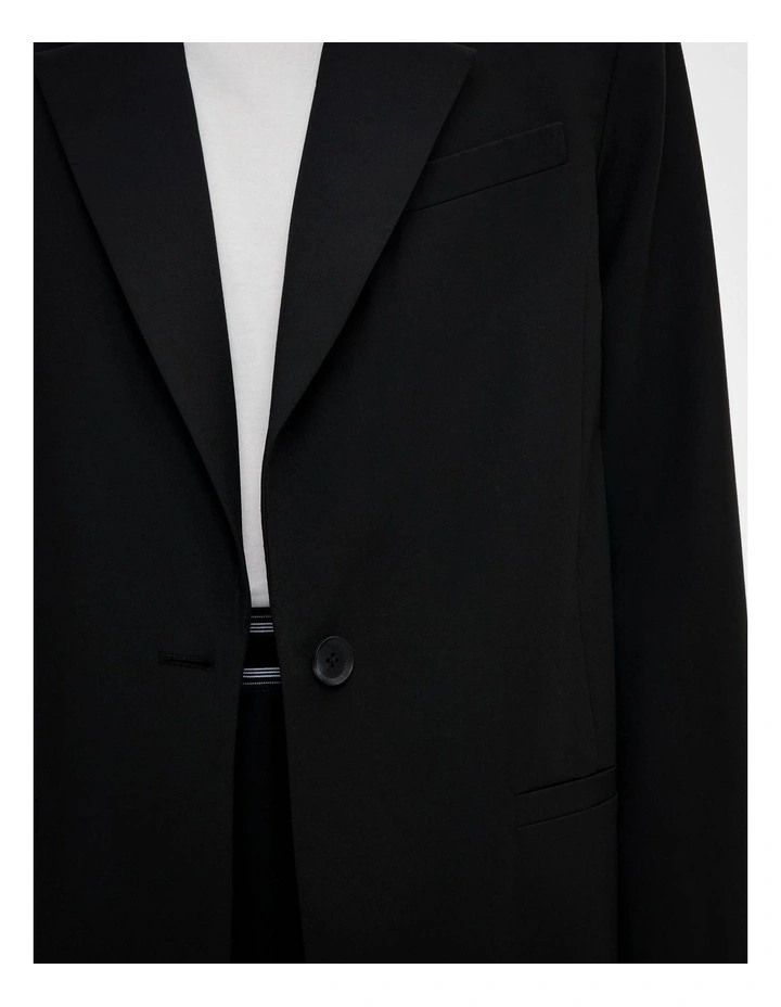 Cross Back Blazer in Black image 5