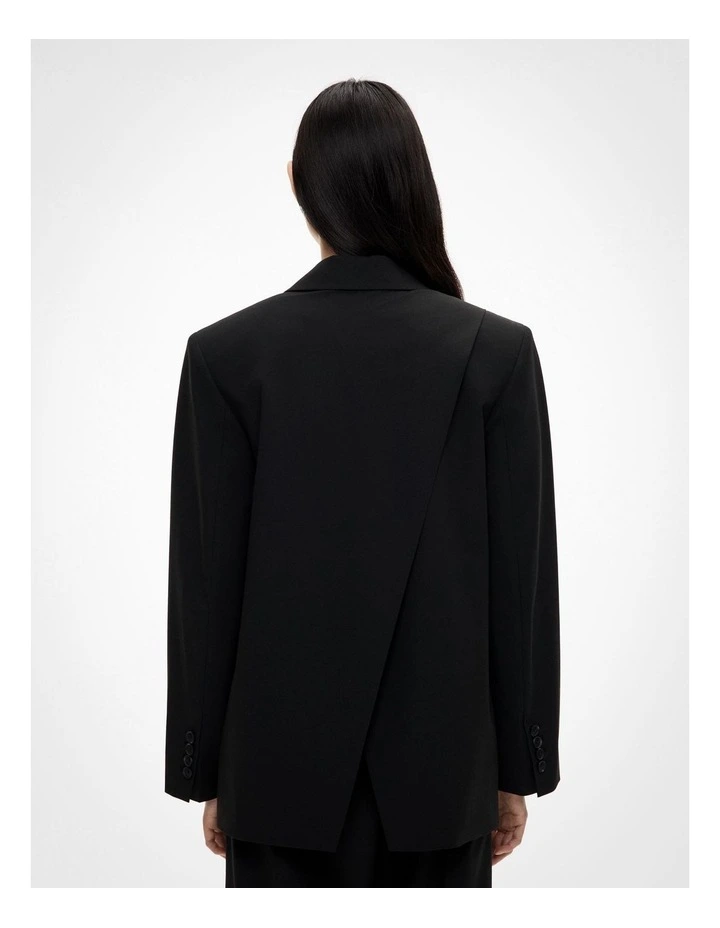 Cross Back Blazer in Black image 7