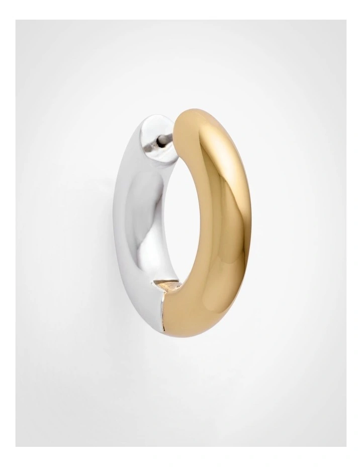 Maggie Hoop Earrings in Mixed Metal image 3
