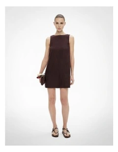 Button Side Dress in Espresso