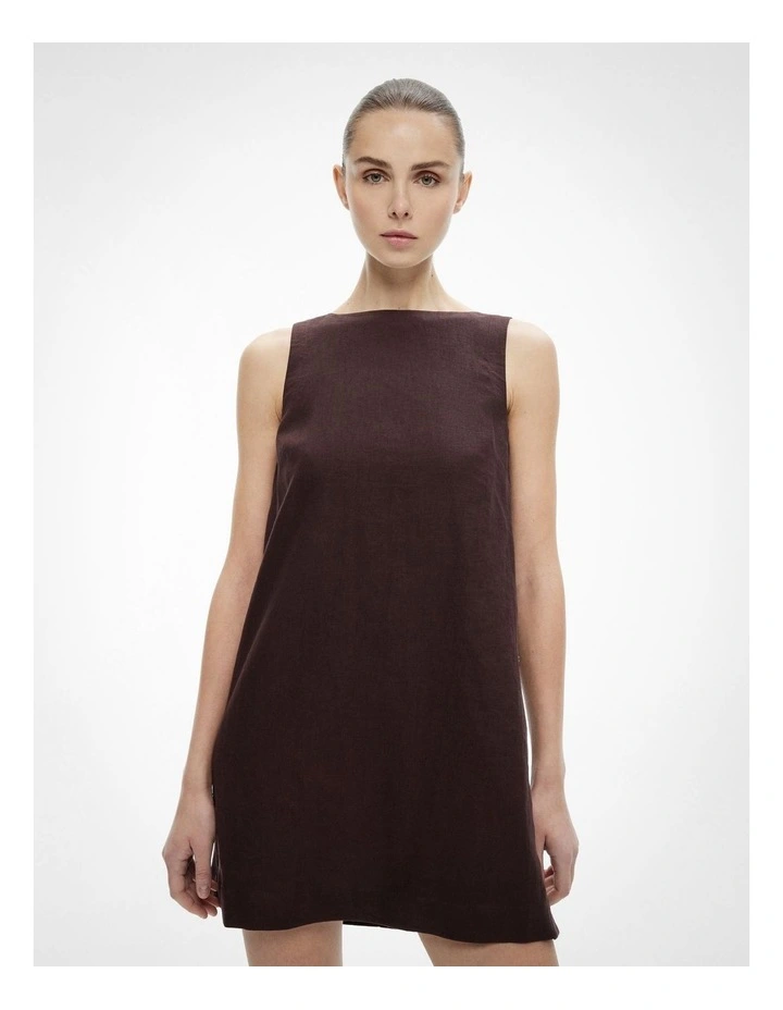 Button Side Dress in Espresso image 2