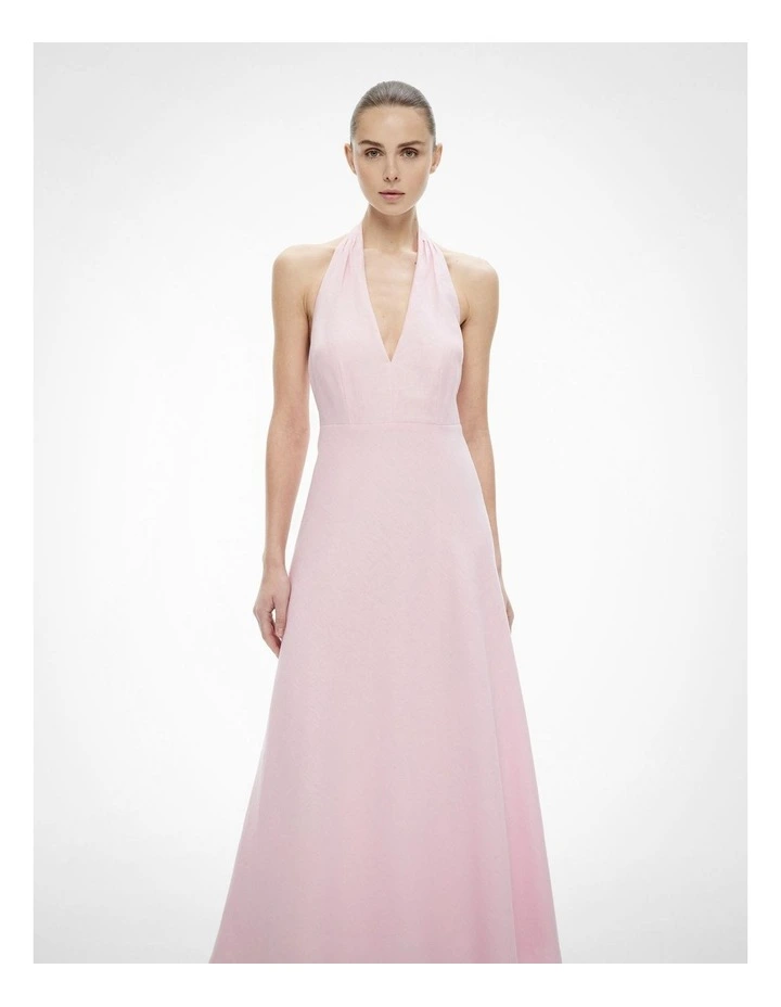 Halter Maxi Dress in Powder image 1