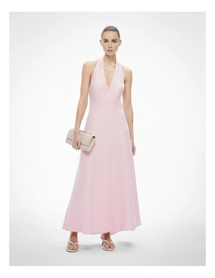 Halter Maxi Dress in Powder image 2