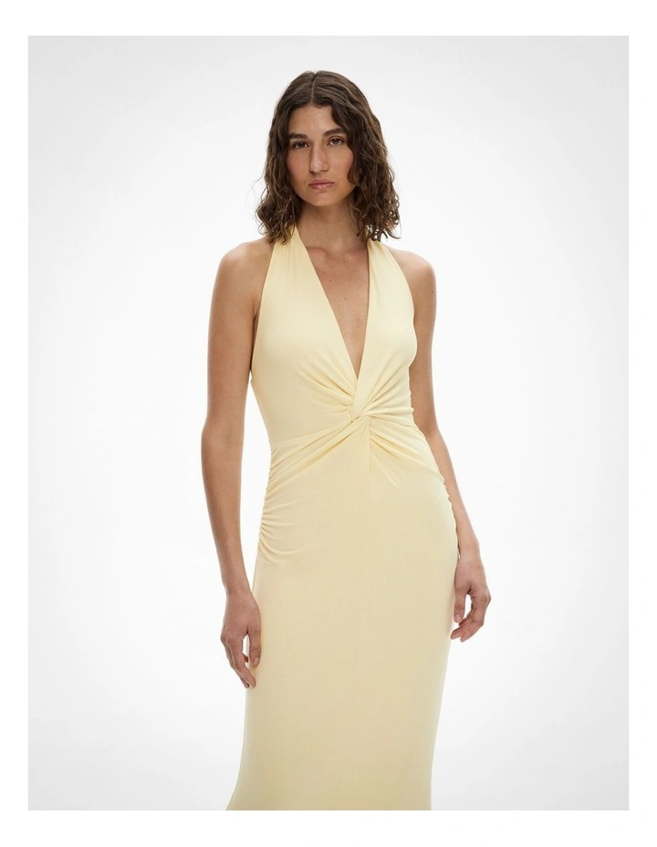 Twist Jersey Dress in Lemonade image 3