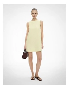Button Side Dress in Lemonade