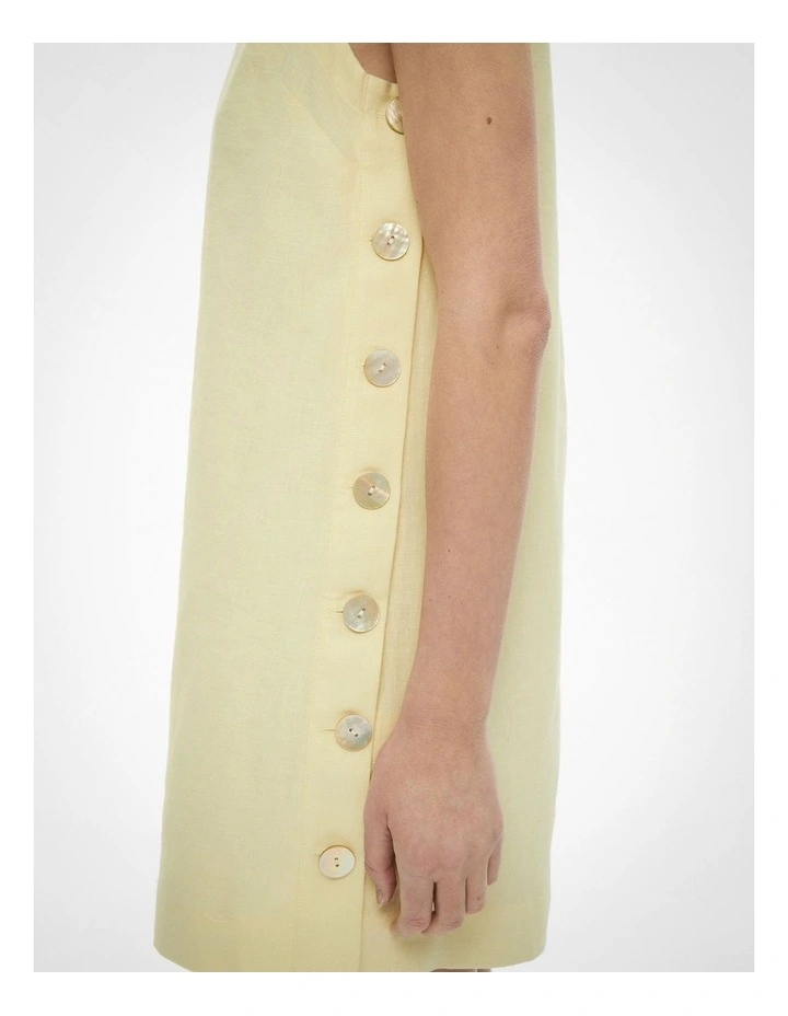 Button Side Dress in Lemonade image 3