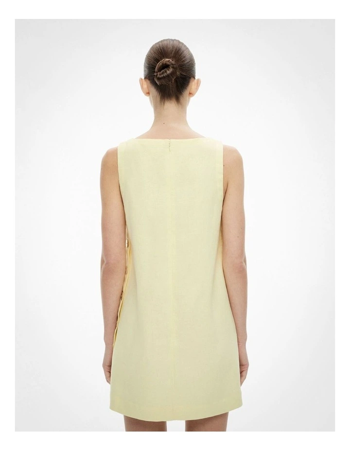 Button Side Dress in Lemonade image 4
