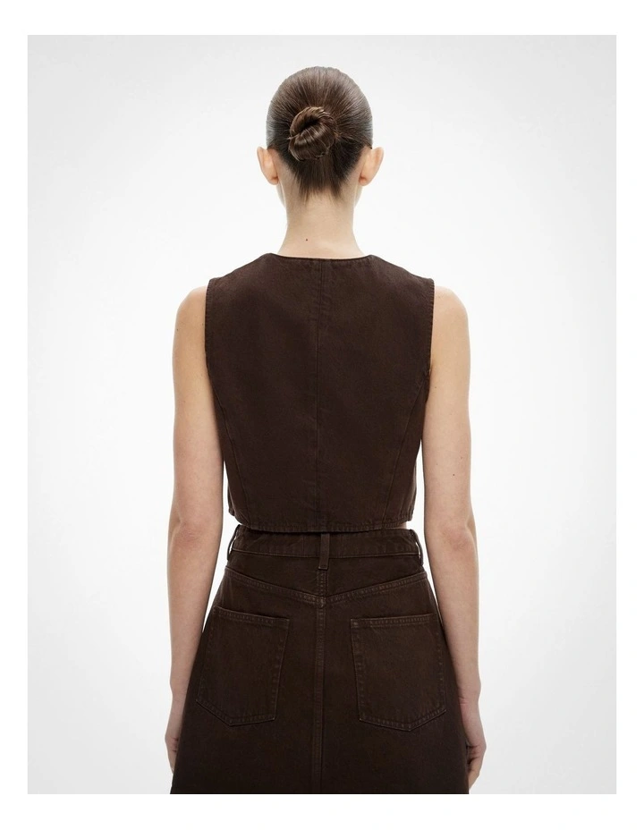 Denim Vest in Espresso image 4