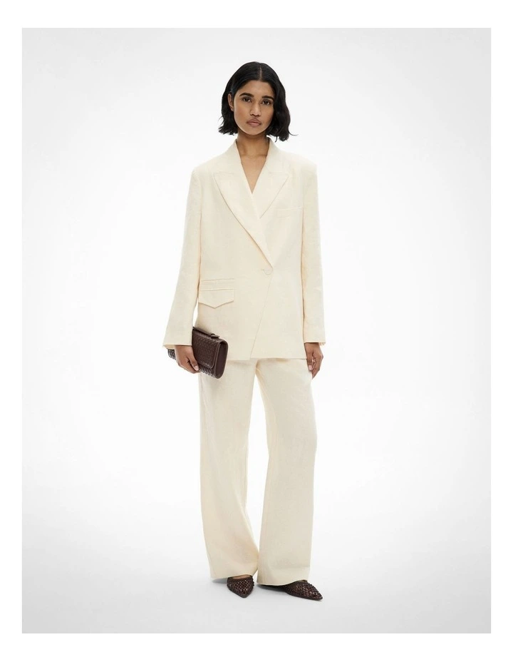 Overlap Button Blazer in Lemon Butter image 2