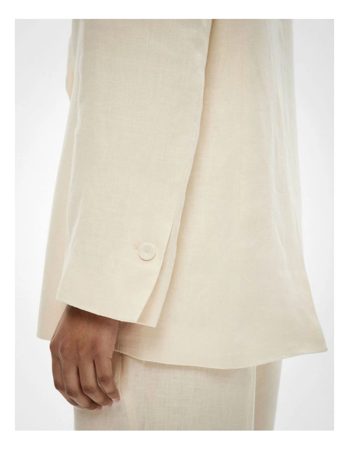 Overlap Button Blazer in Lemon Butter image 4