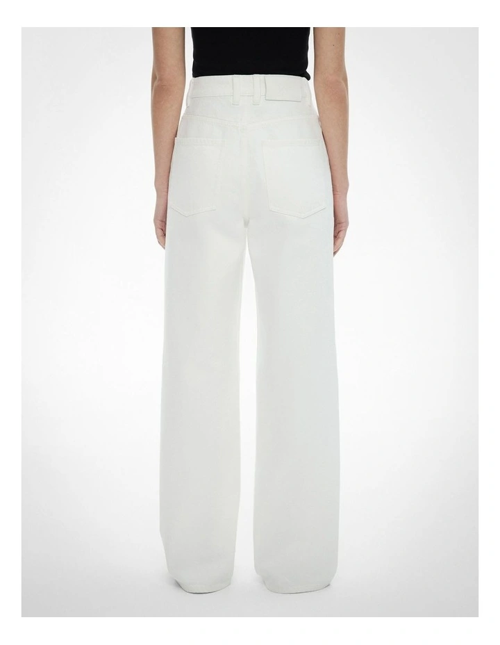 Button Detail Jeans in Parchment image 5