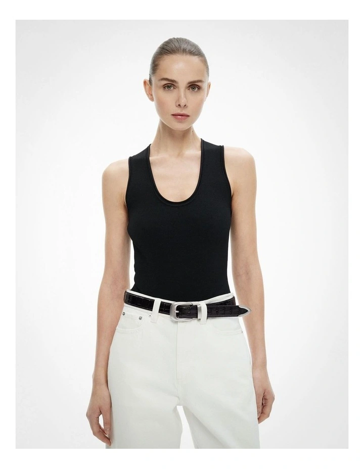 Compact Bodysuit in Black image 1