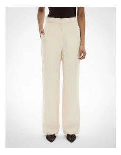 Slim Leg Stitch Pants in Lemon Butter