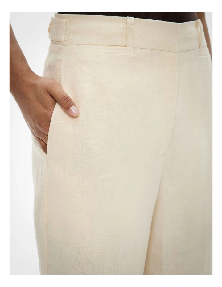 Slim Leg Stitch Pants in Lemon Butter image 3
