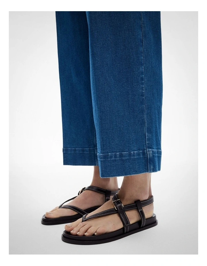 Denim Crop Pants in Indigo image 4