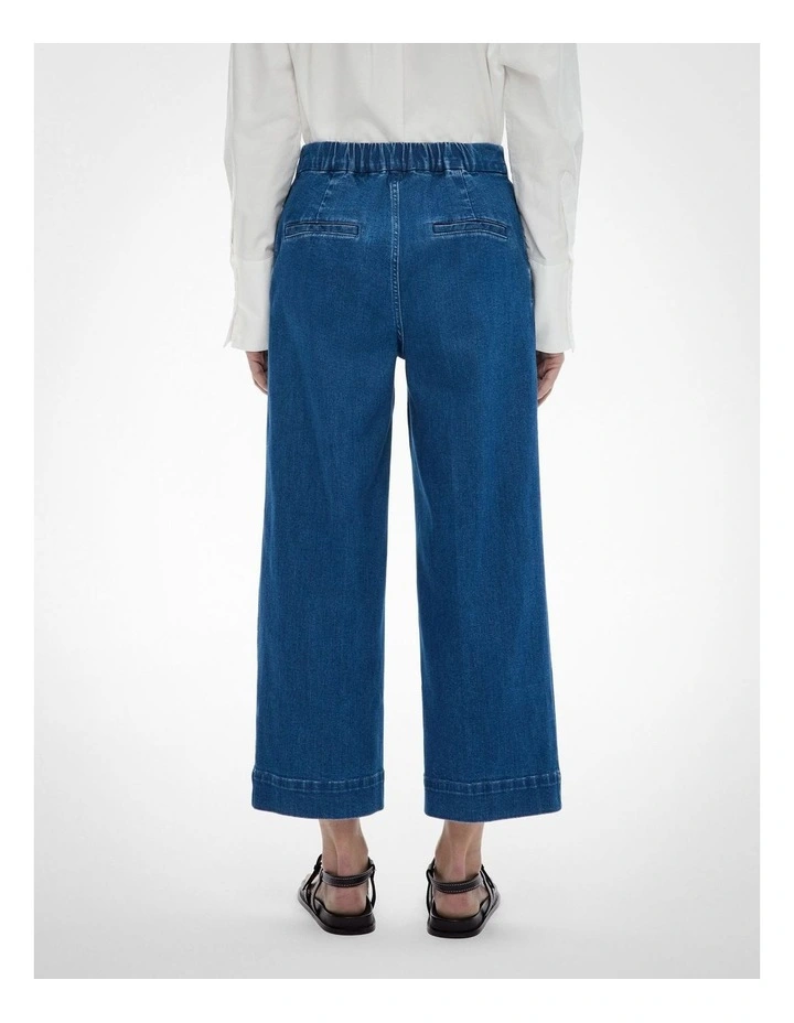 Denim Crop Pants in Indigo image 5