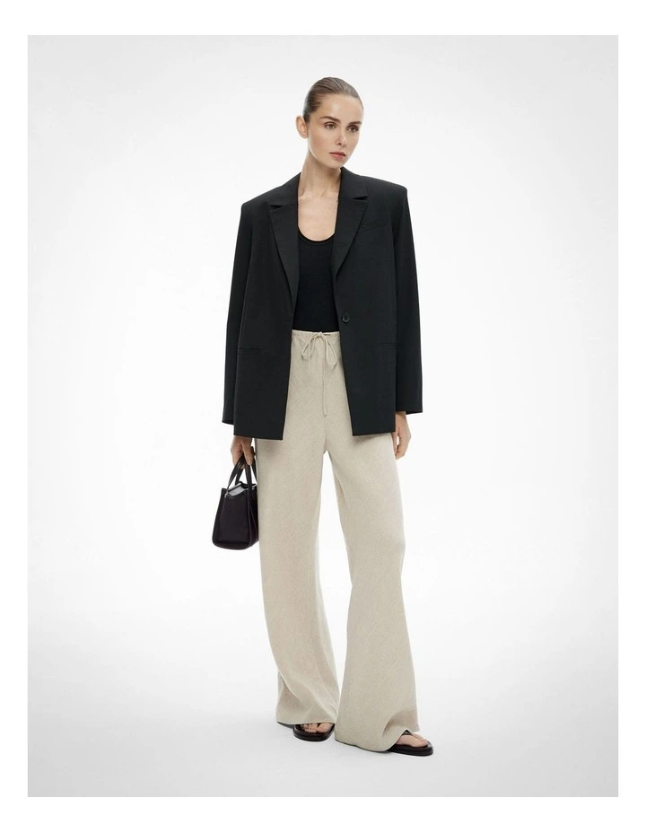 Bias Linen Pants in Sand image 2