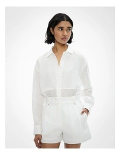 Panel Shirt in Fresh White