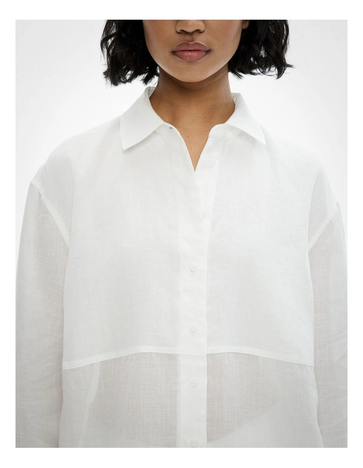 Panel Shirt in Fresh White image 3