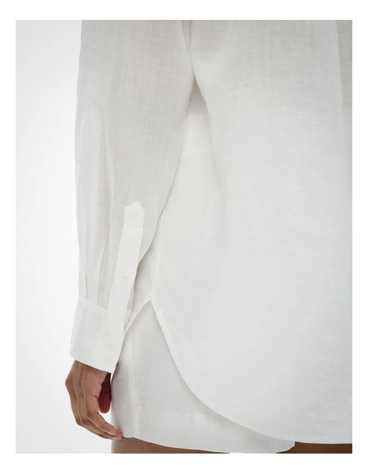 Panel Shirt in Fresh White image 4