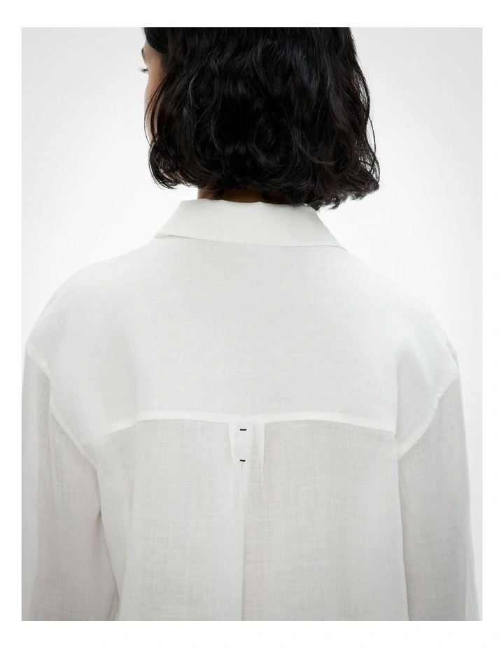Panel Shirt in Fresh White image 5