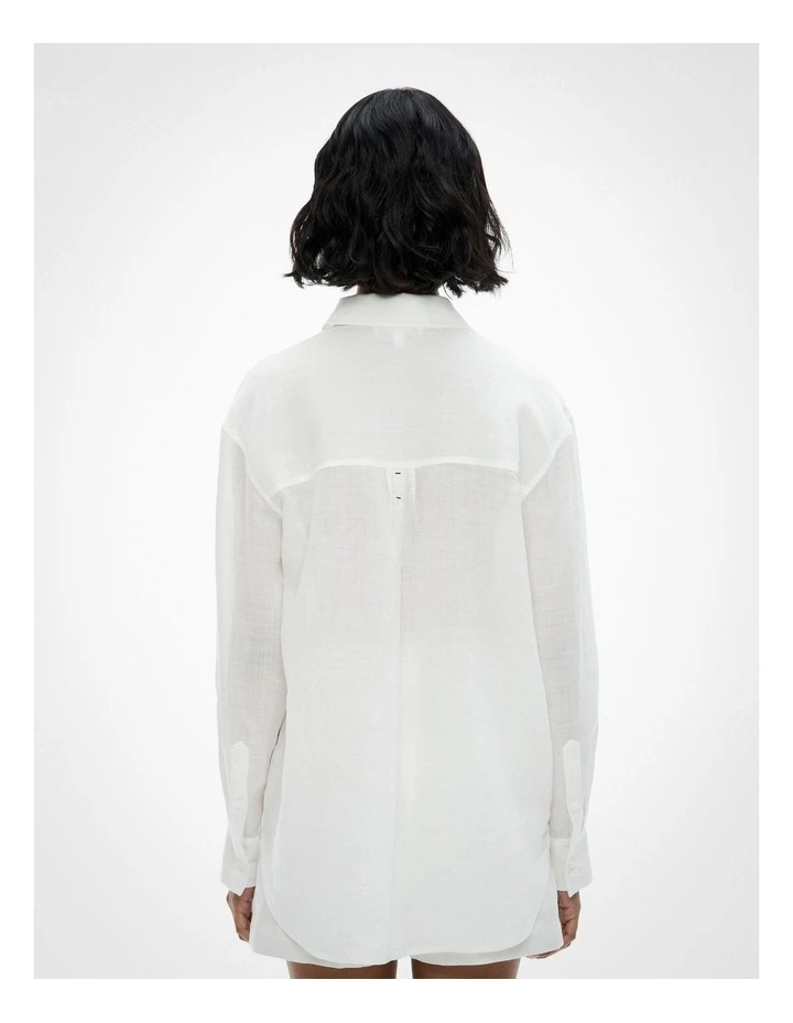 Panel Shirt in Fresh White image 6