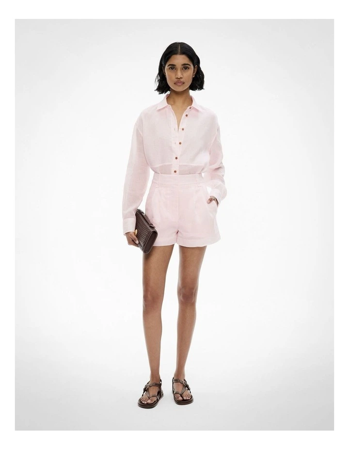 Panel Shirt in Baby Pink image 2