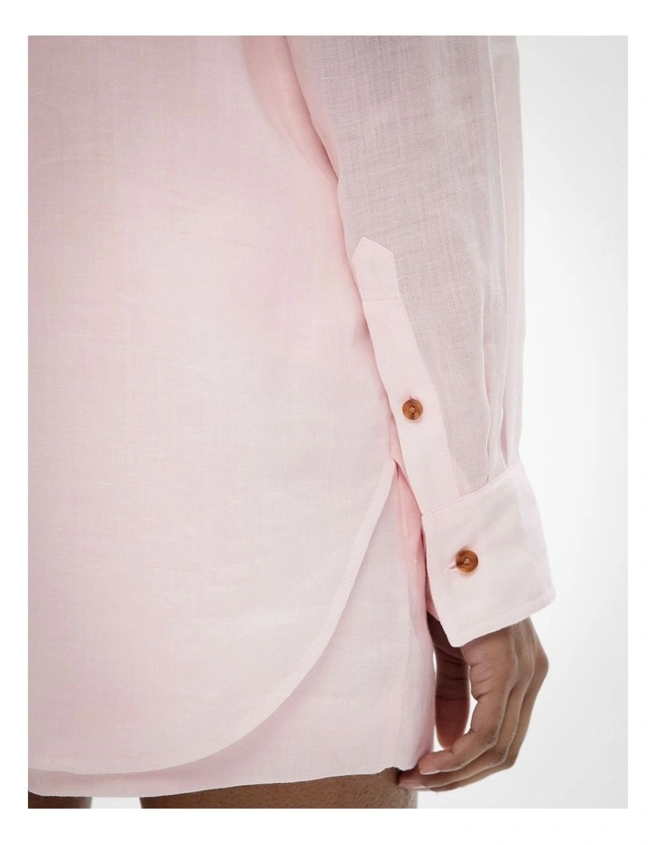 Panel Shirt in Baby Pink image 4